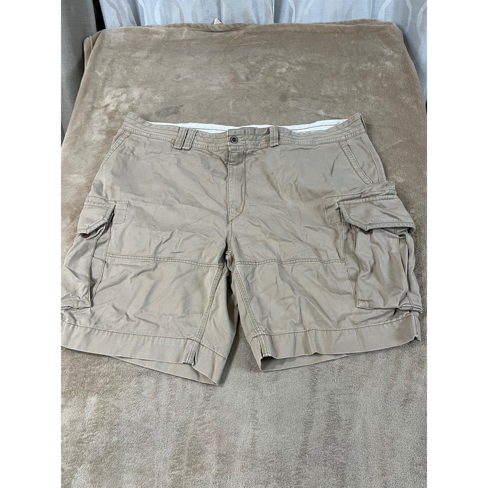 Vintage Polo Ralph Lauren Cargo Chino Shorts Men's Size 50B Big Beige 9" Preppy